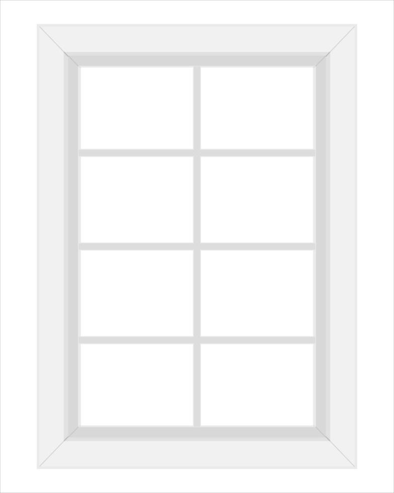 White window frame isolated on white background vector