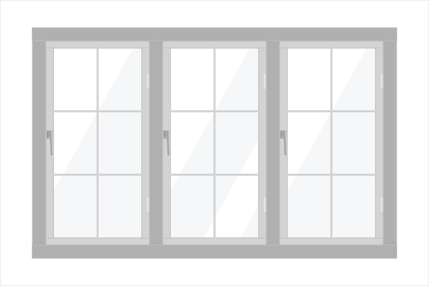 White window frame isolated on white background vector
