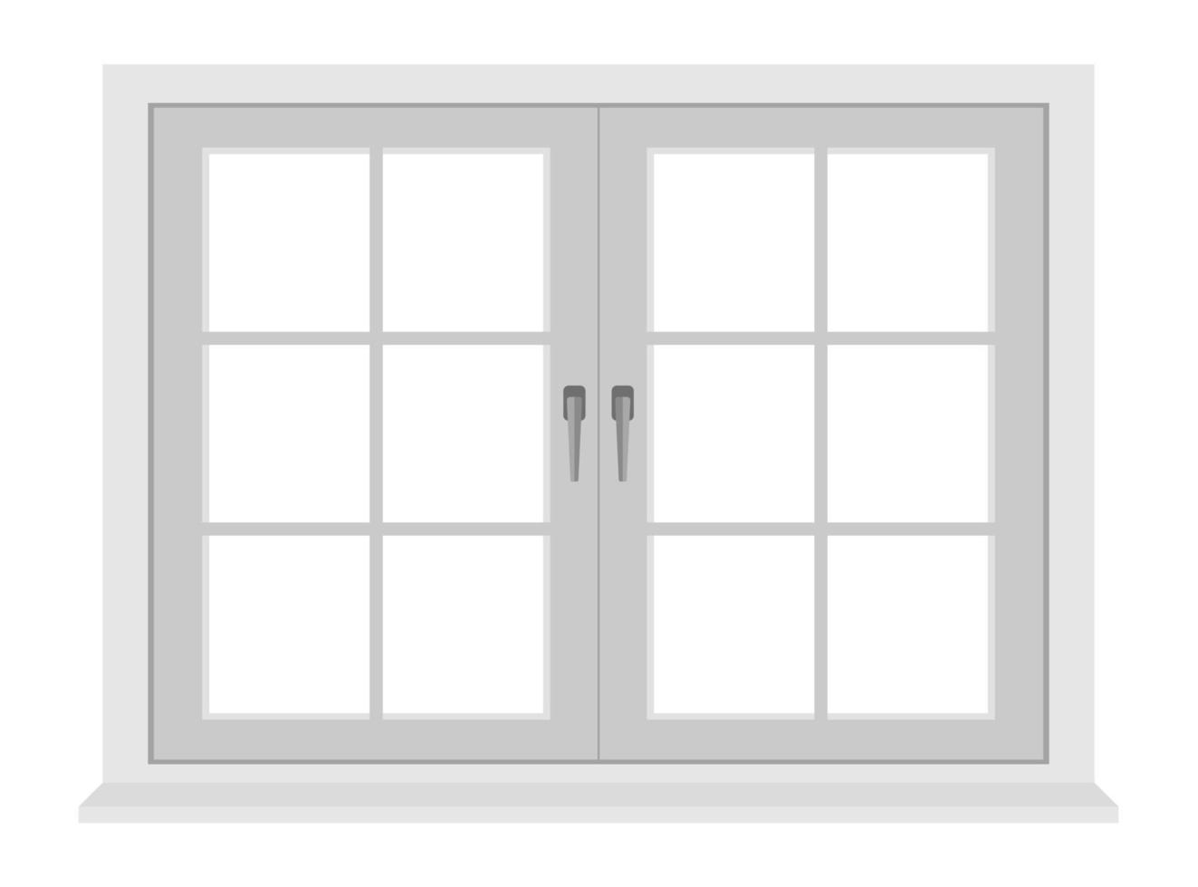 White window frame isolated on white background vector