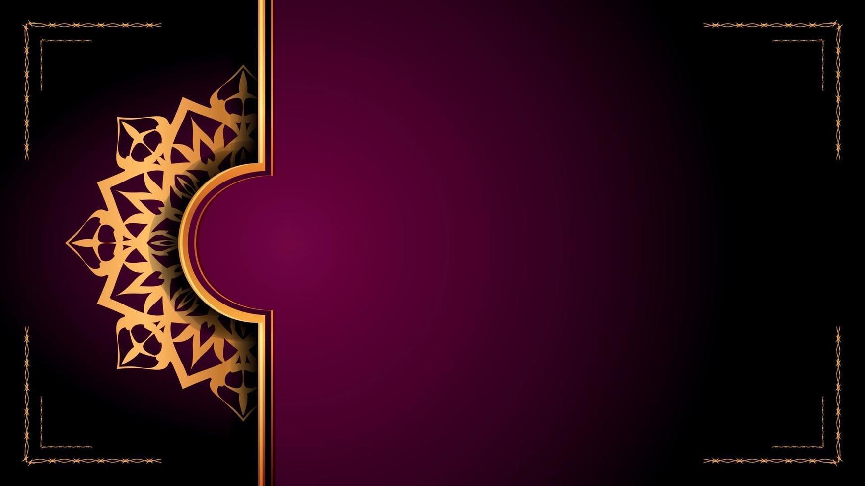 Luxury ornamental mandala logo background arabesque style vector