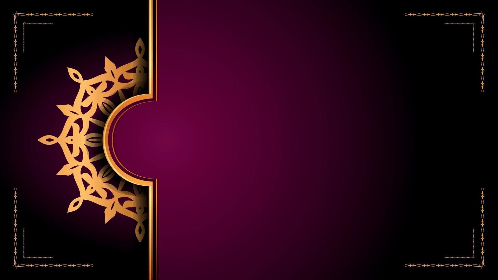 Luxury ornamental mandala logo background arabesque style vector