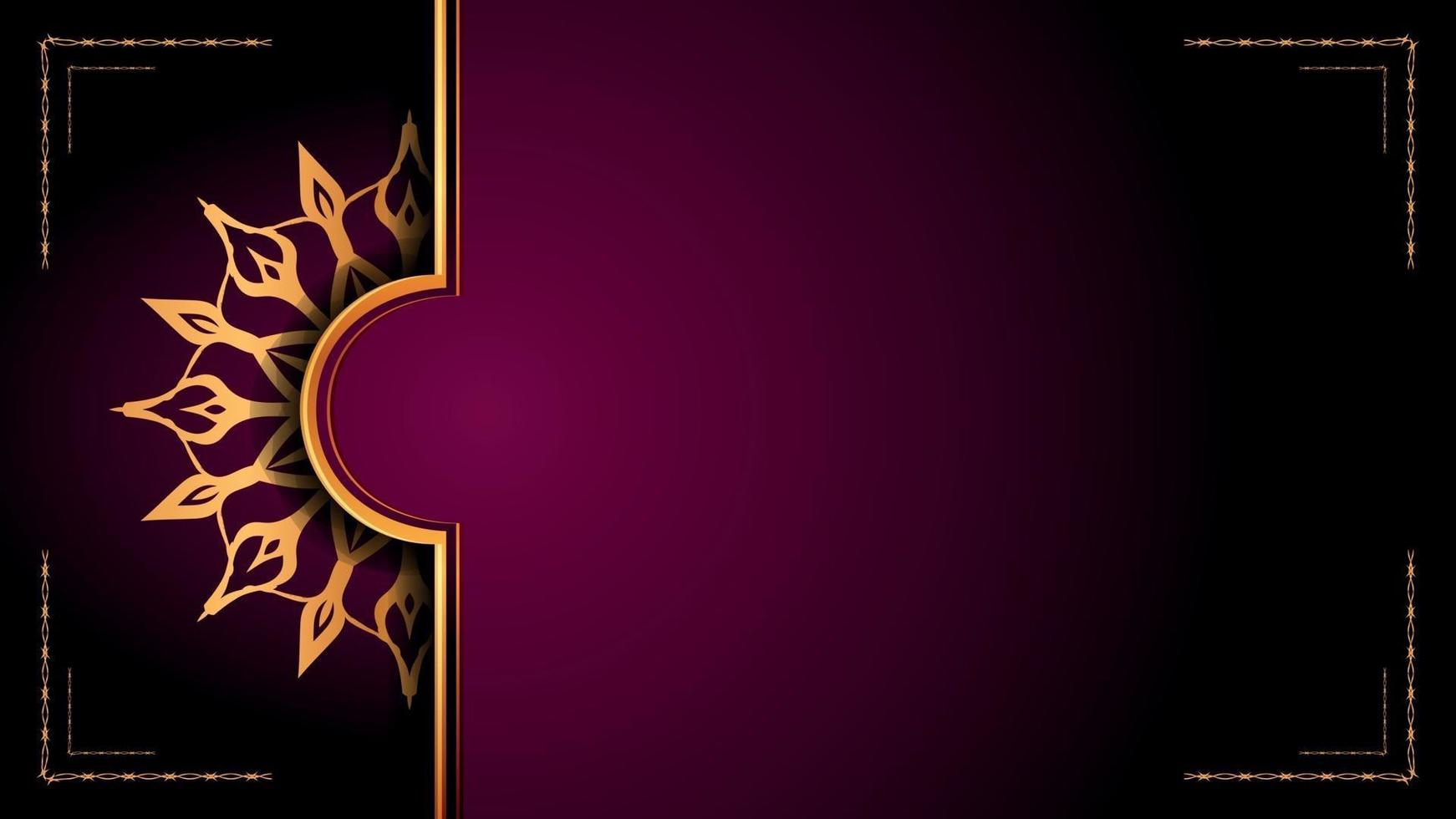 Luxury ornamental mandala logo background arabesque style vector
