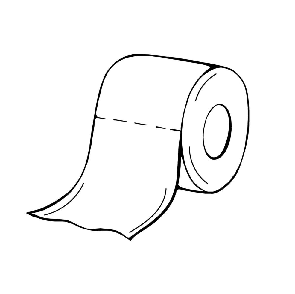 un rollo de papel higiénico. ilustración vectorial vector