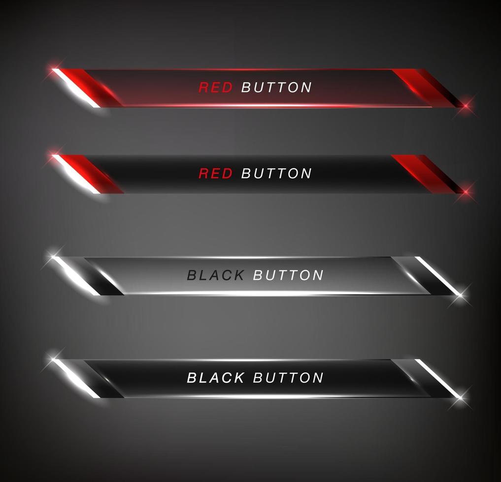 Set of web glossy buttons vector