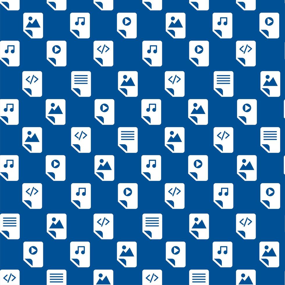 Seamless Pattern with Document Files Folders Icons vector