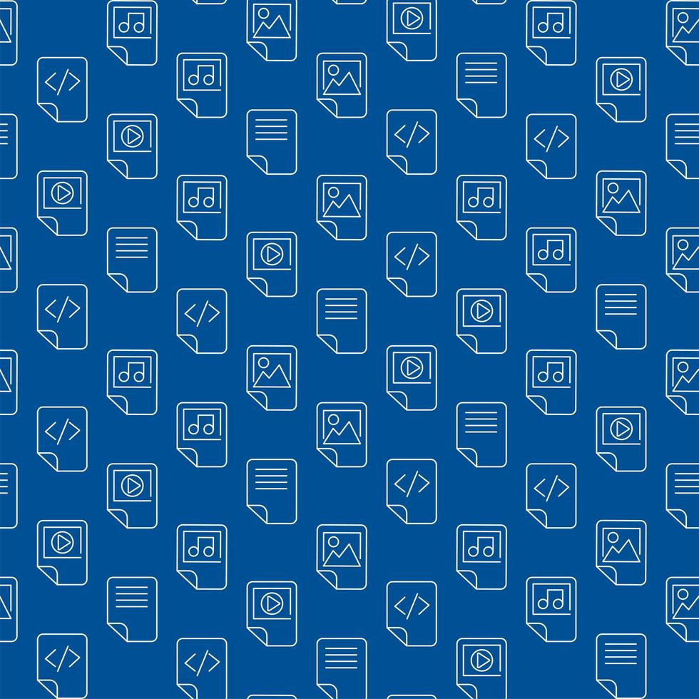 Seamless Pattern with Document Files Folders Icons vector