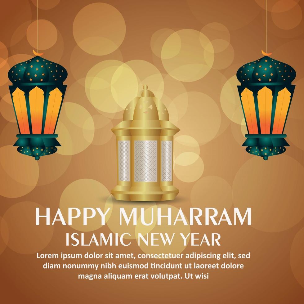 Creative vector illustration of islamic new year celebration background