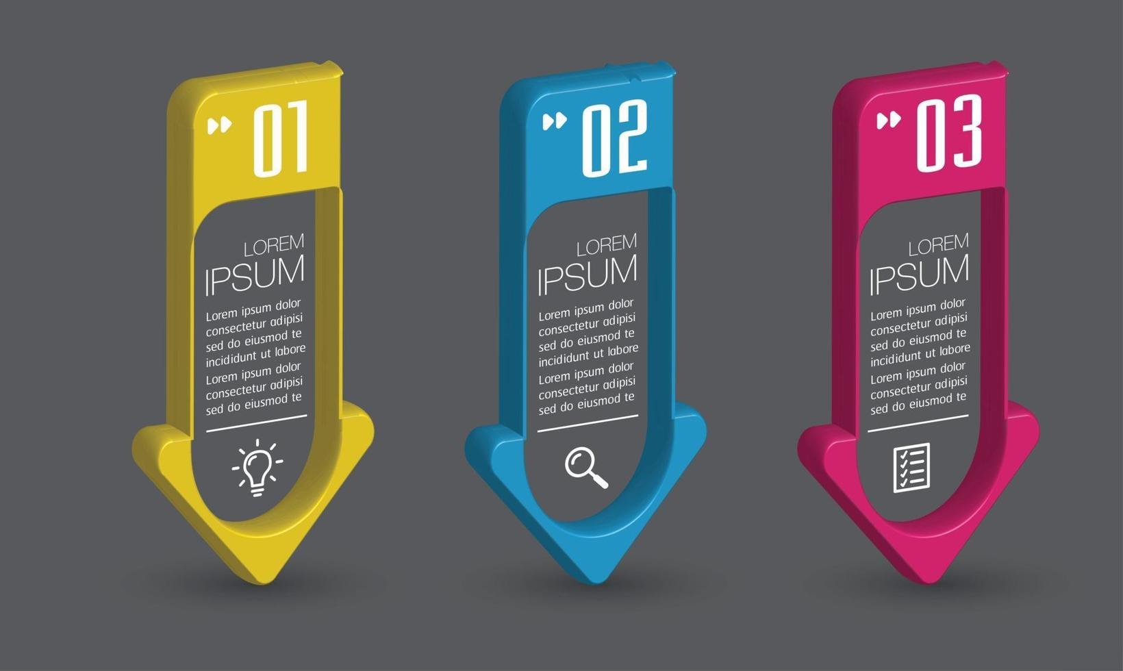 modern text box template banner Infographics vector
