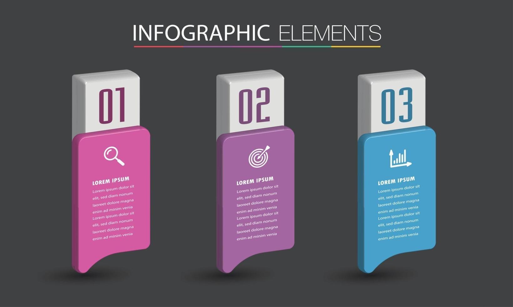 modern text box template banner Infographics vector