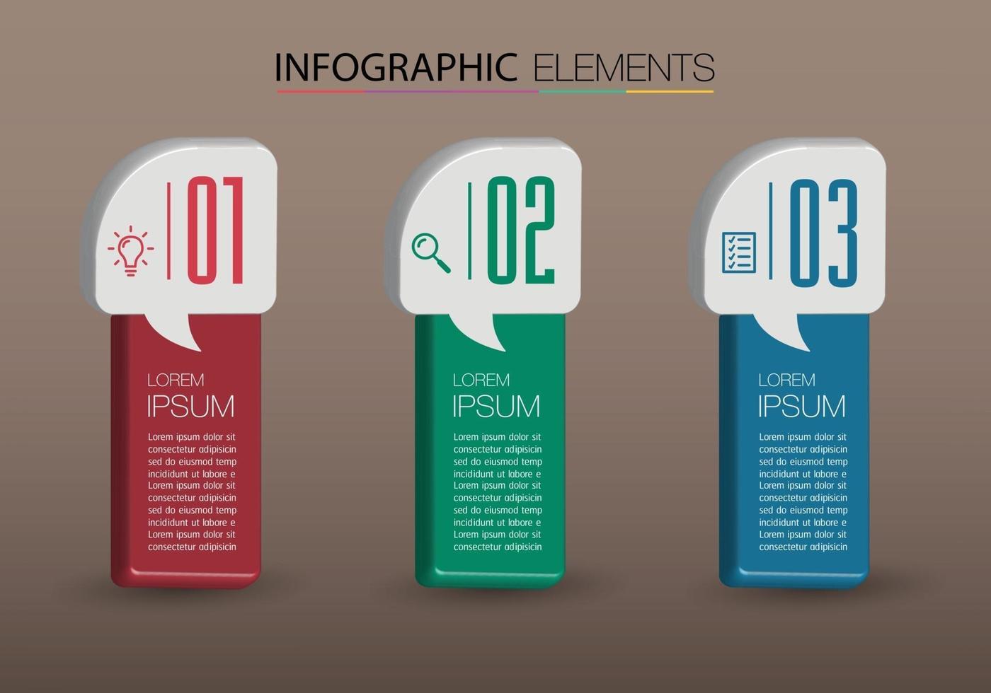 modern text box template banner Infographics vector