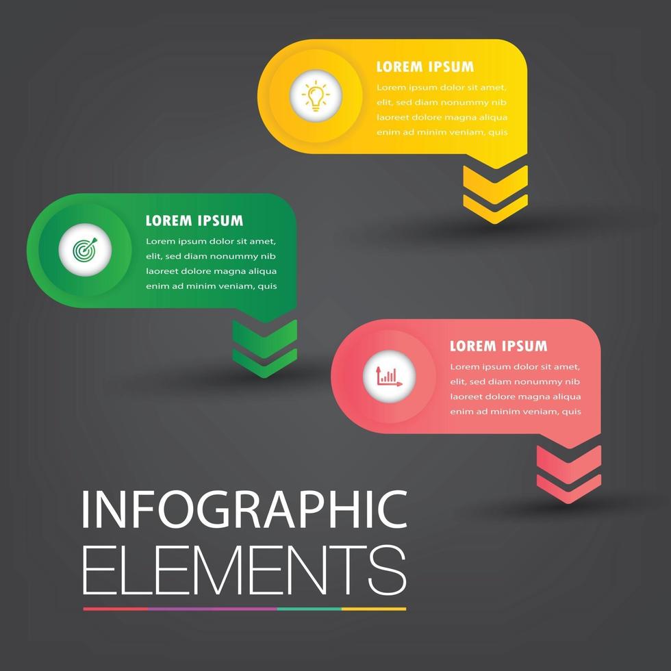 modern text box template banner Infographics vector