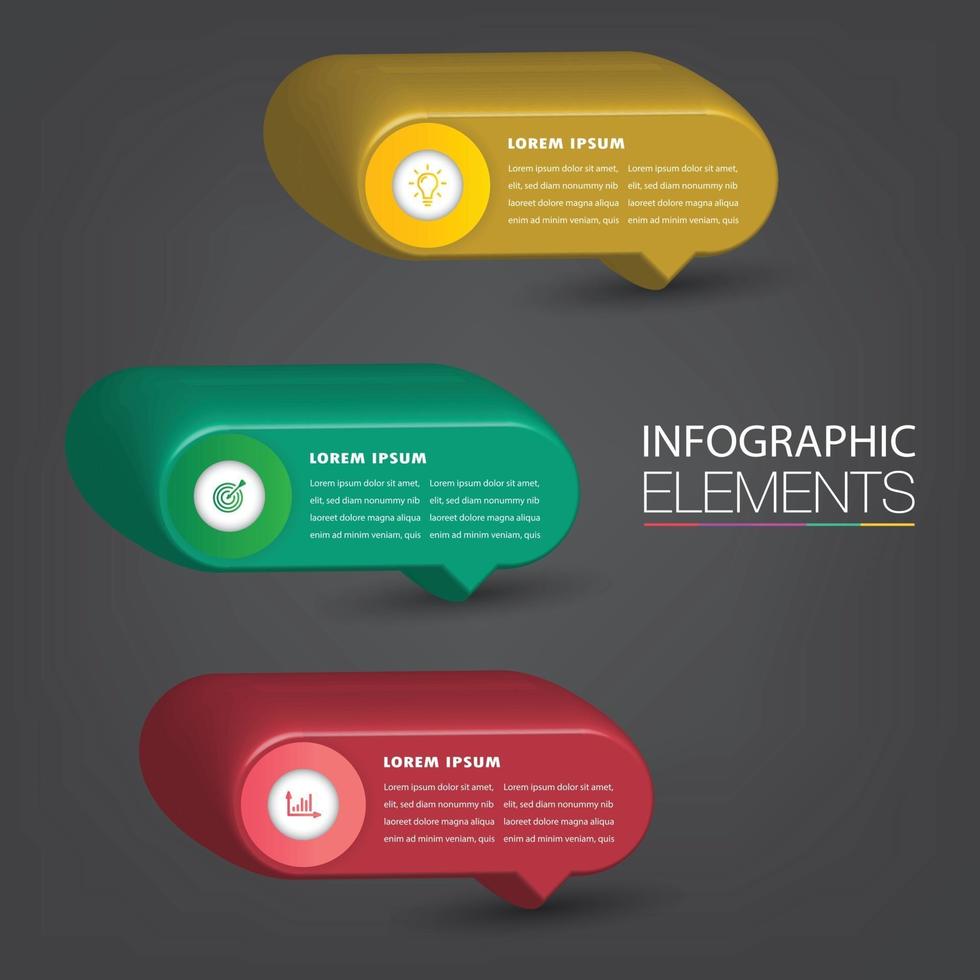 modern text box template banner Infographics vector