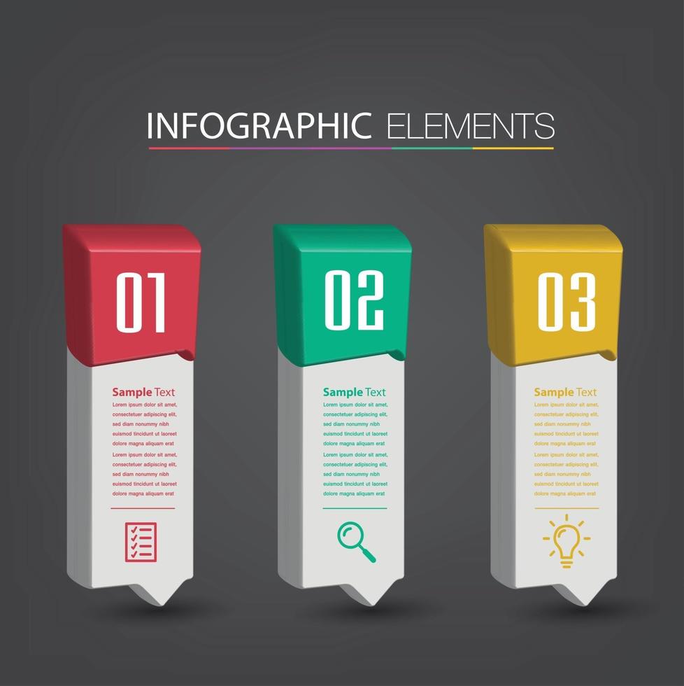 modern text box template banner Infographics vector