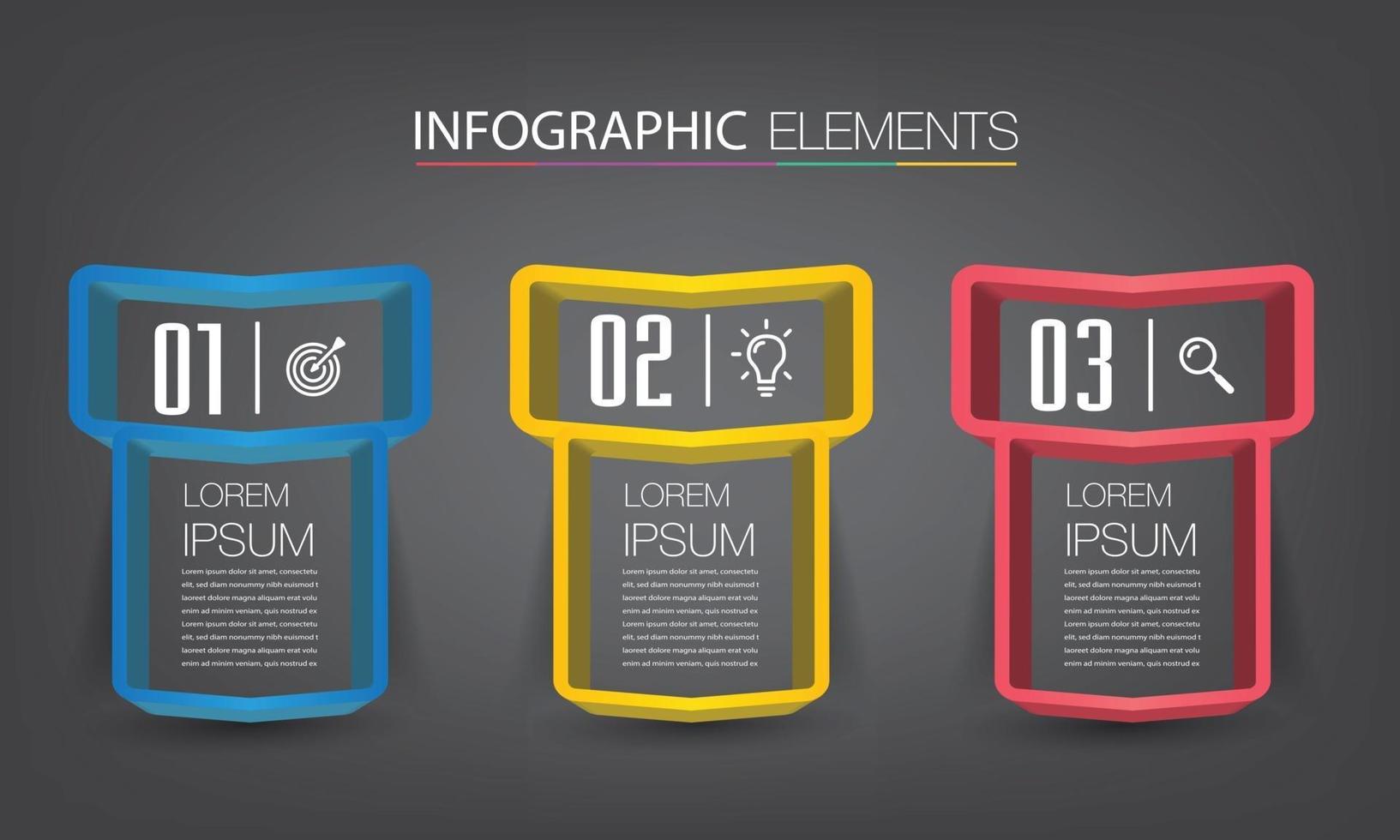 modern text box template banner Infographics vector