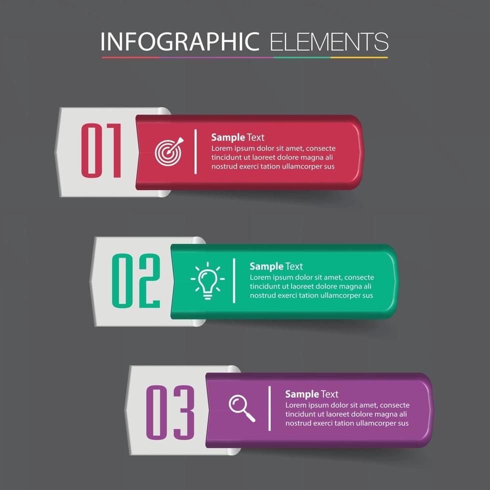 modern text box template banner Infographics vector