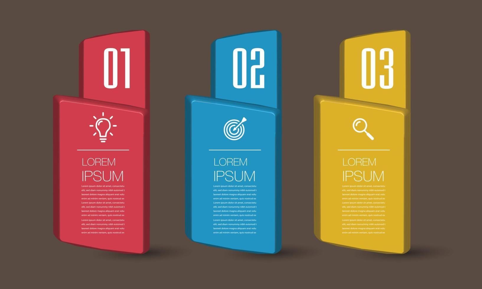 modern text box template banner Infographics vector