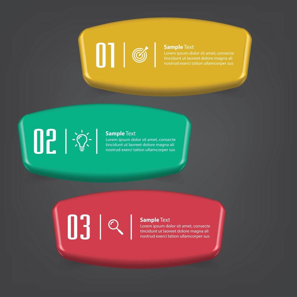 modern text box template banner Infographics vector