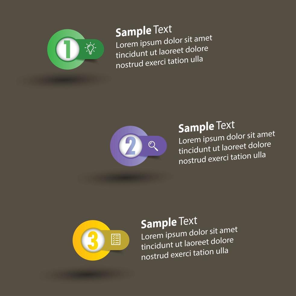 modern text box template banner Infographics vector