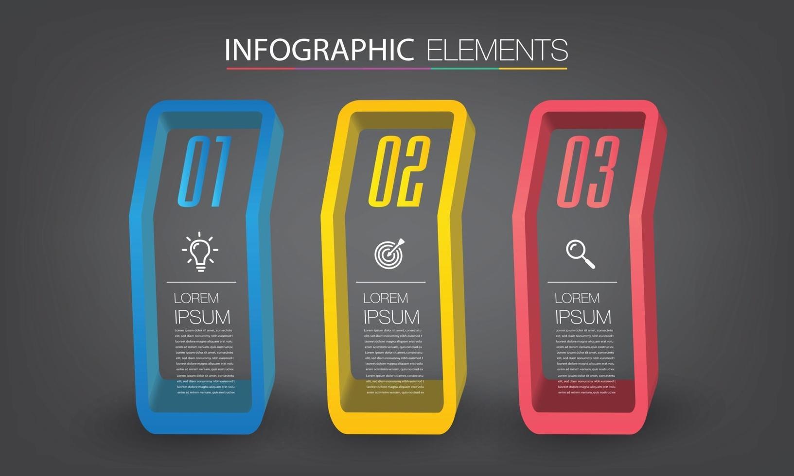 modern text box template banner Infographics vector