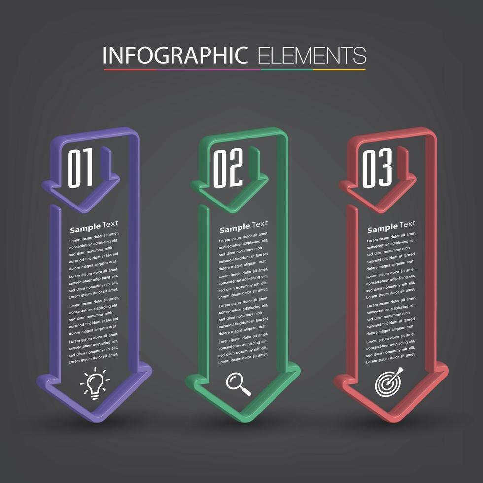 modern text box template banner Infographics vector