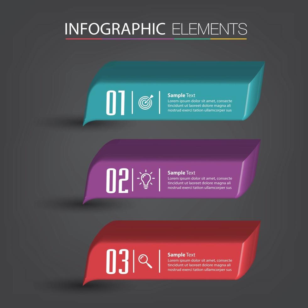 modern text box template banner Infographics vector