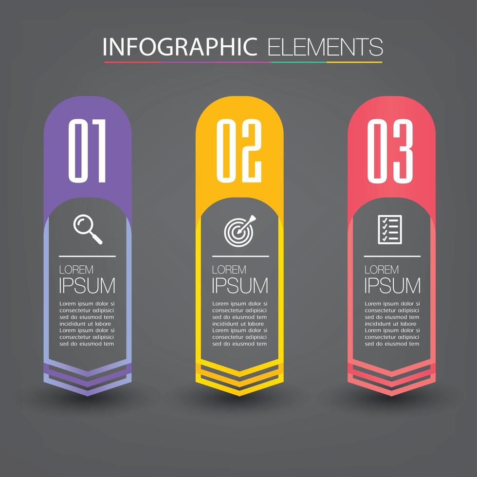 modern text box template banner Infographics vector