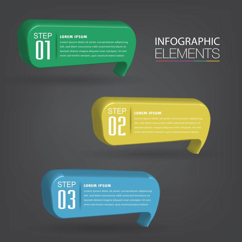 modern text box template banner Infographics vector