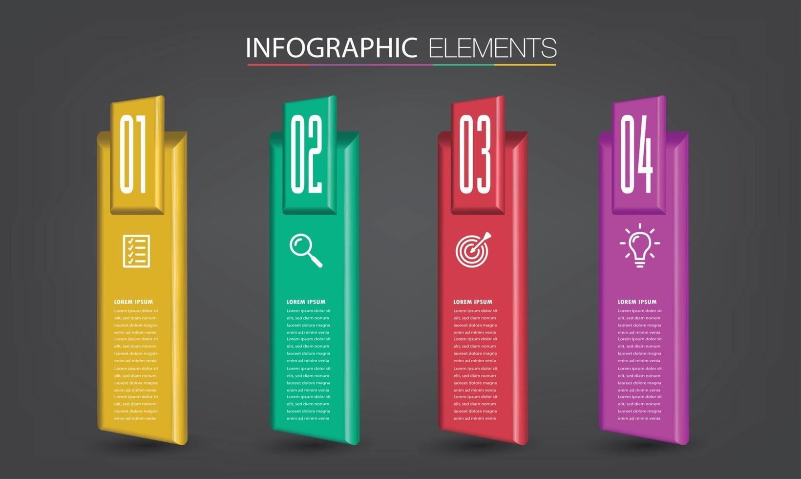 modern text box template banner Infographics vector