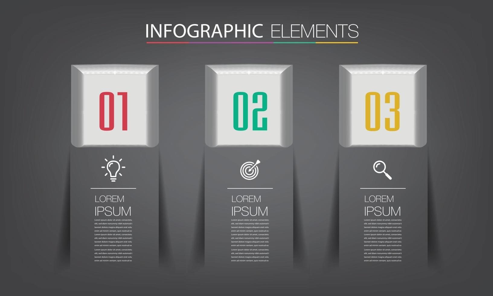 modern text box template banner Infographics vector