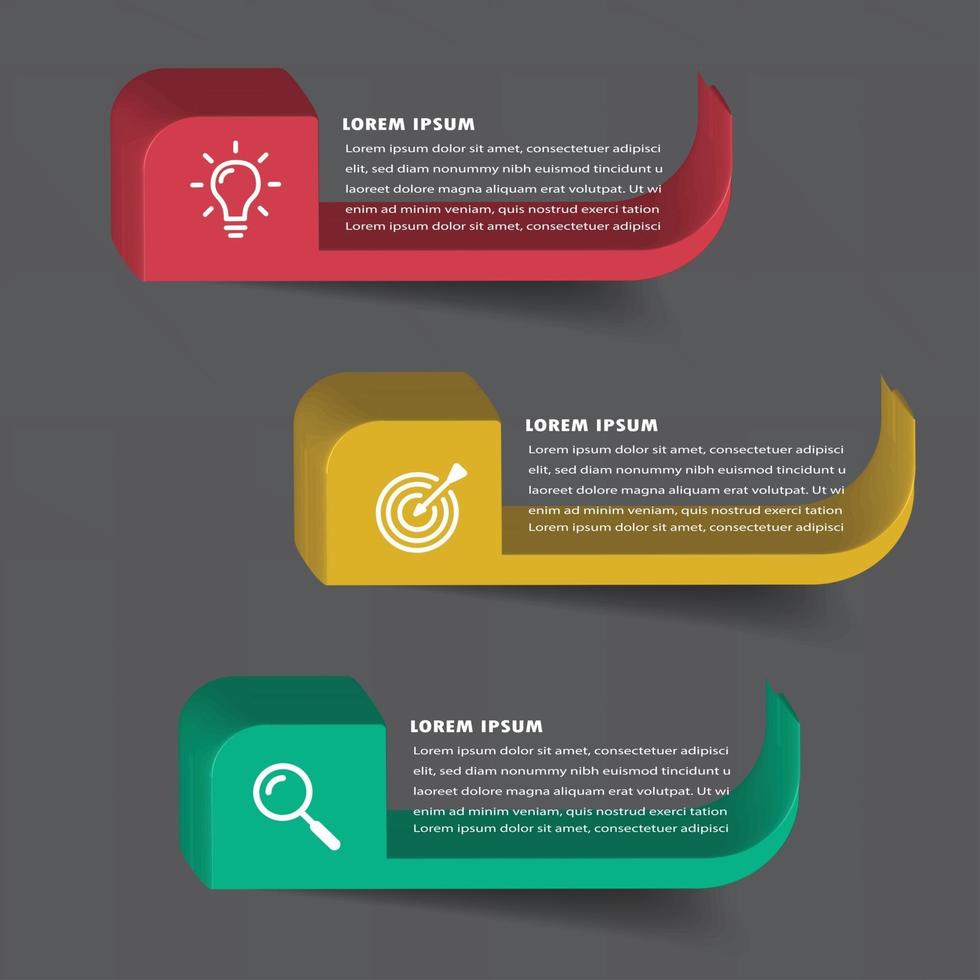 modern text box template banner Infographics vector