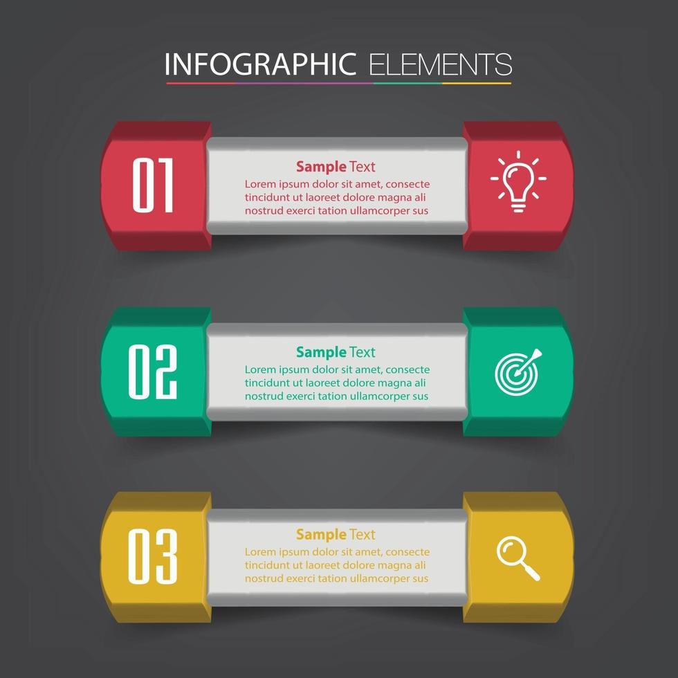 modern text box template banner Infographics vector