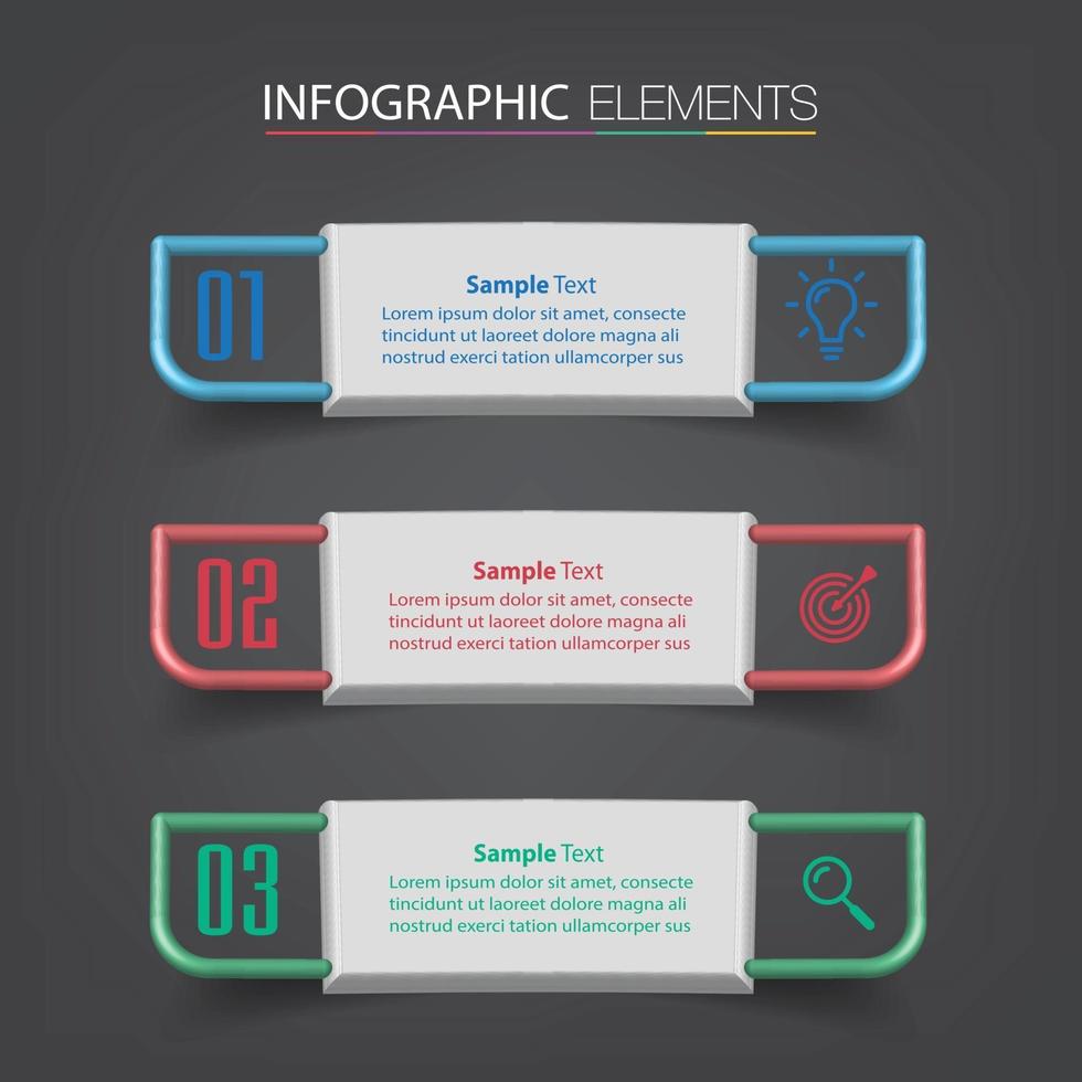 modern text box template banner Infographics vector