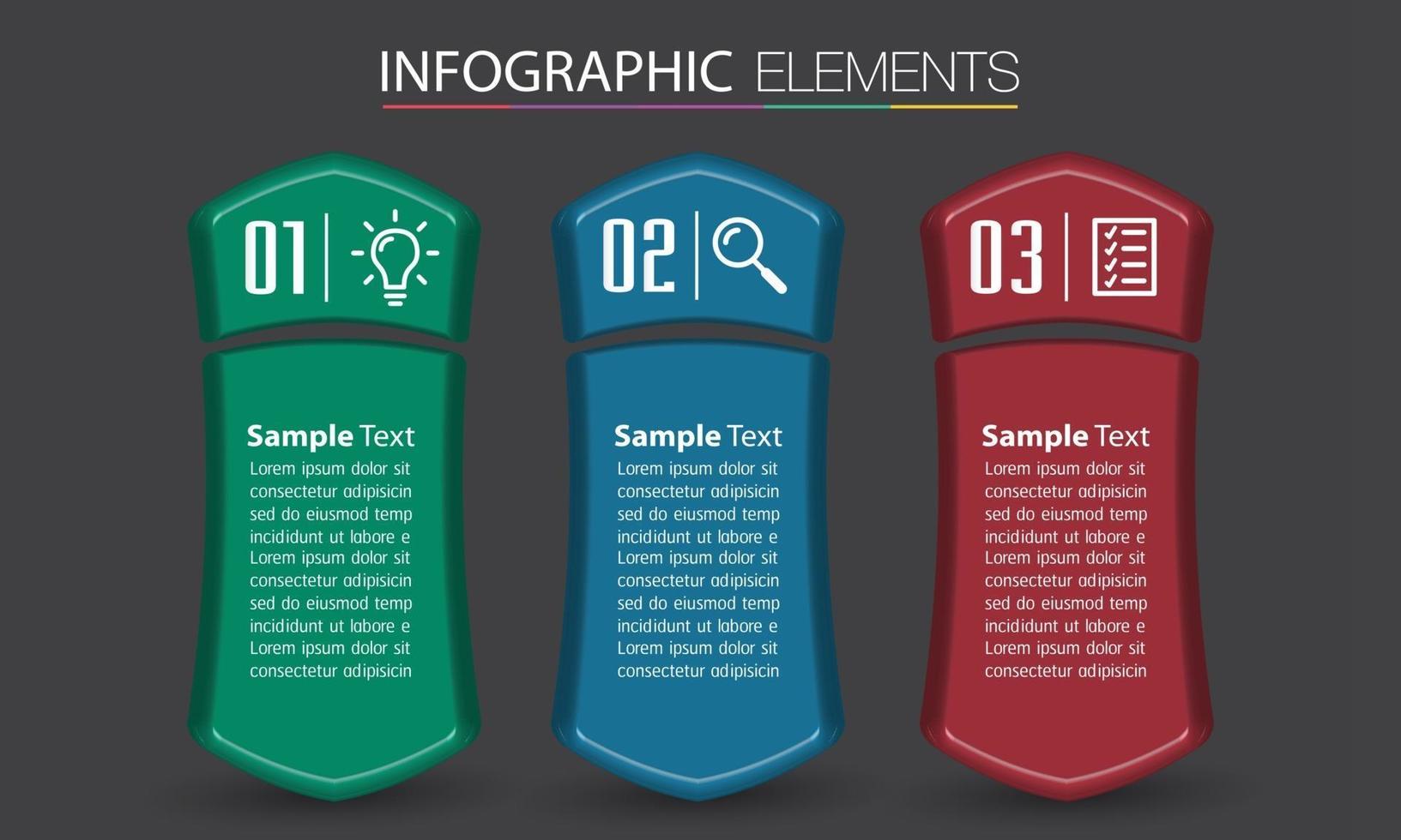 modern text box template banner Infographics vector