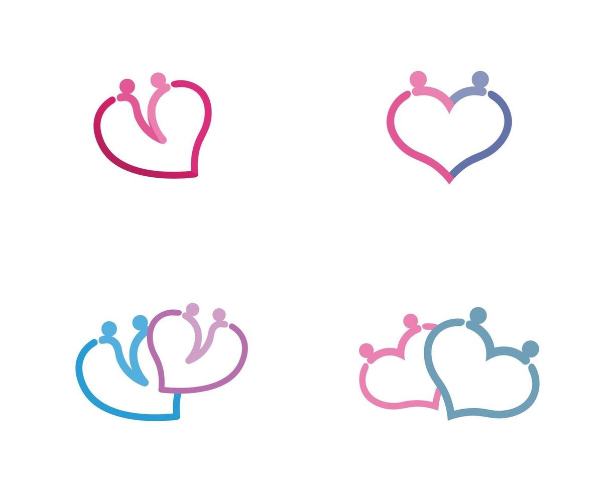 Community people care logo and symbols template vector