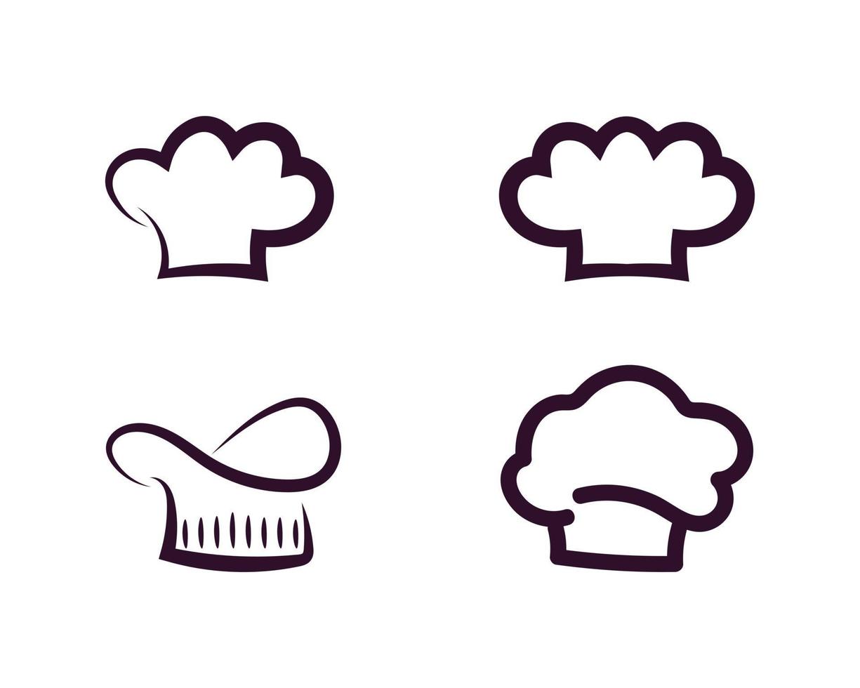 chef logo cocinero clásico catering vector diseño