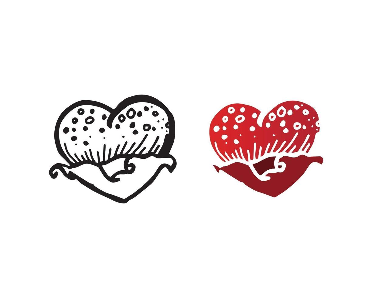 Logotipo de amor y símbolos del día de San Valentín, aplicación de iconos de plantilla vectorial vector