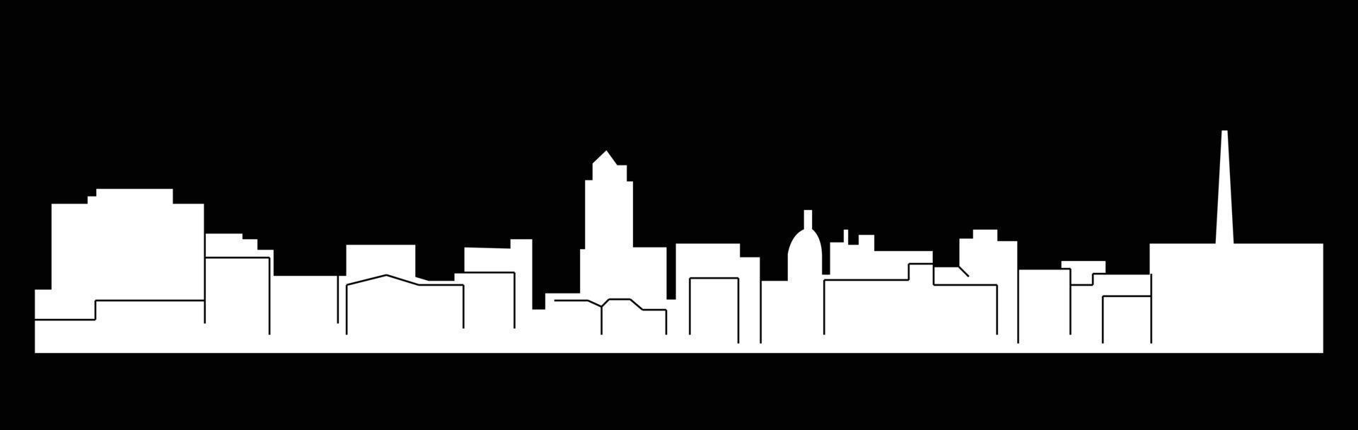 Michigan Lansing city silhouette vector