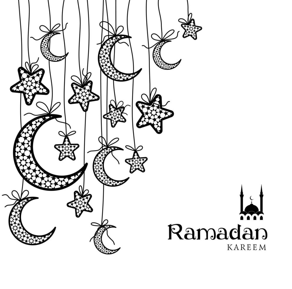 tarjeta de felicitación ramadan kareem vector