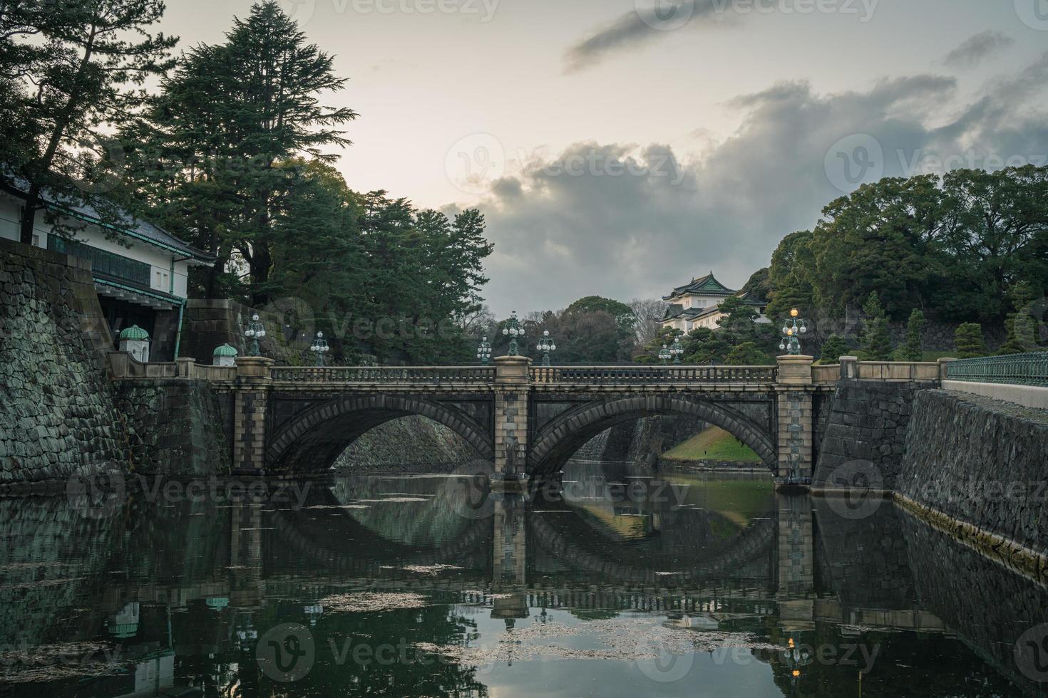 Edo castle in Tokyo, Japan in winter photo