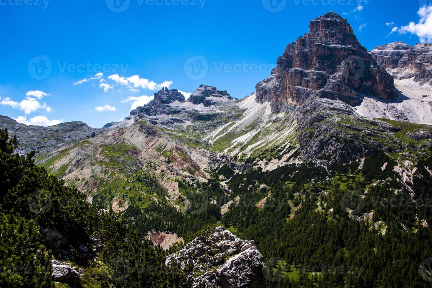Green valley in the Dolomites photo