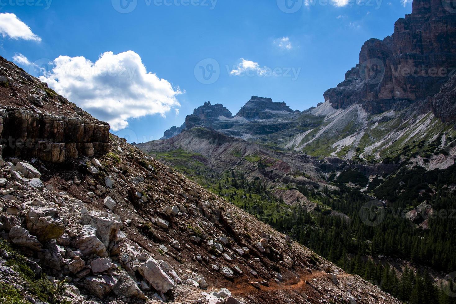 Clouds and Dolomite peaks photo