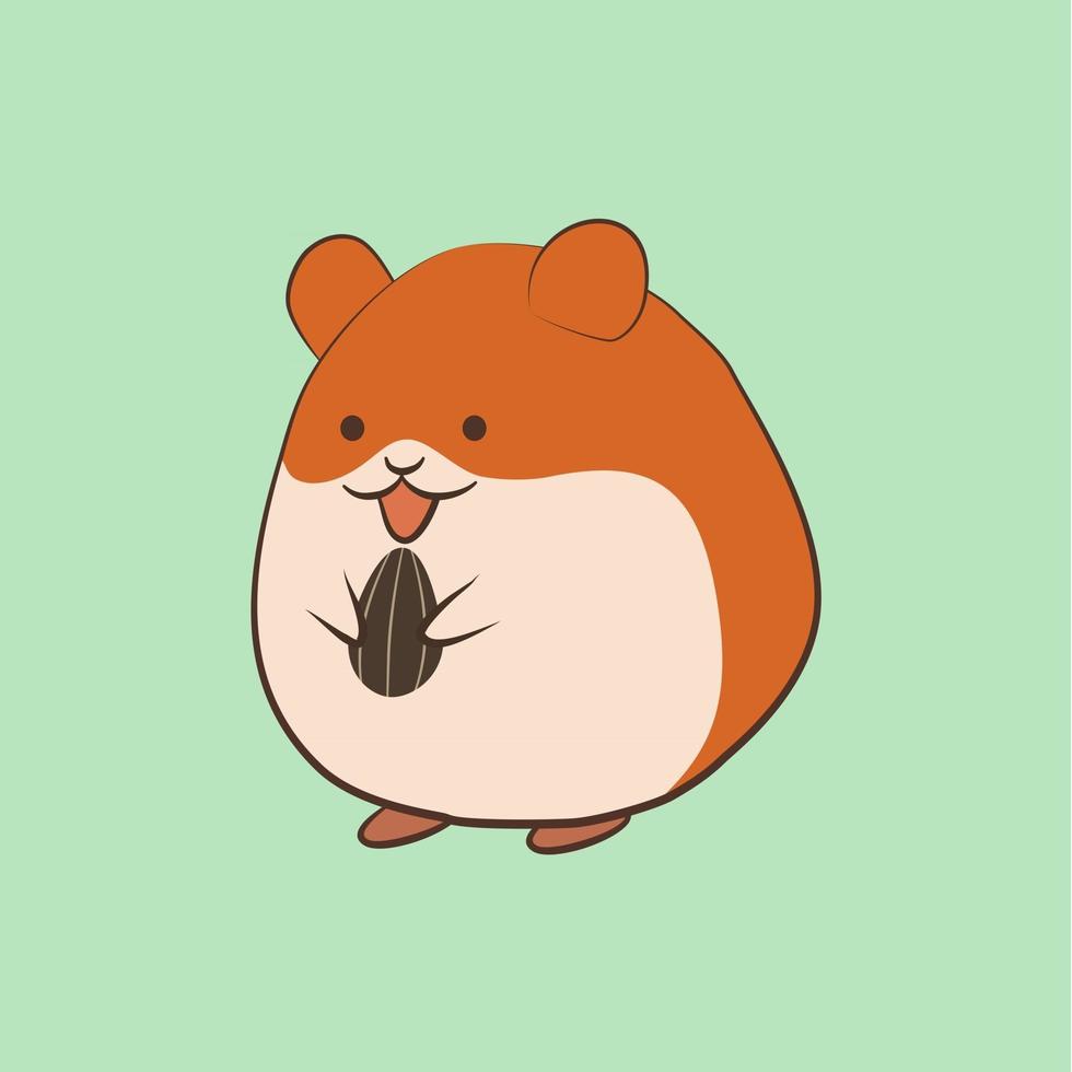 Cute hamster with food vector design