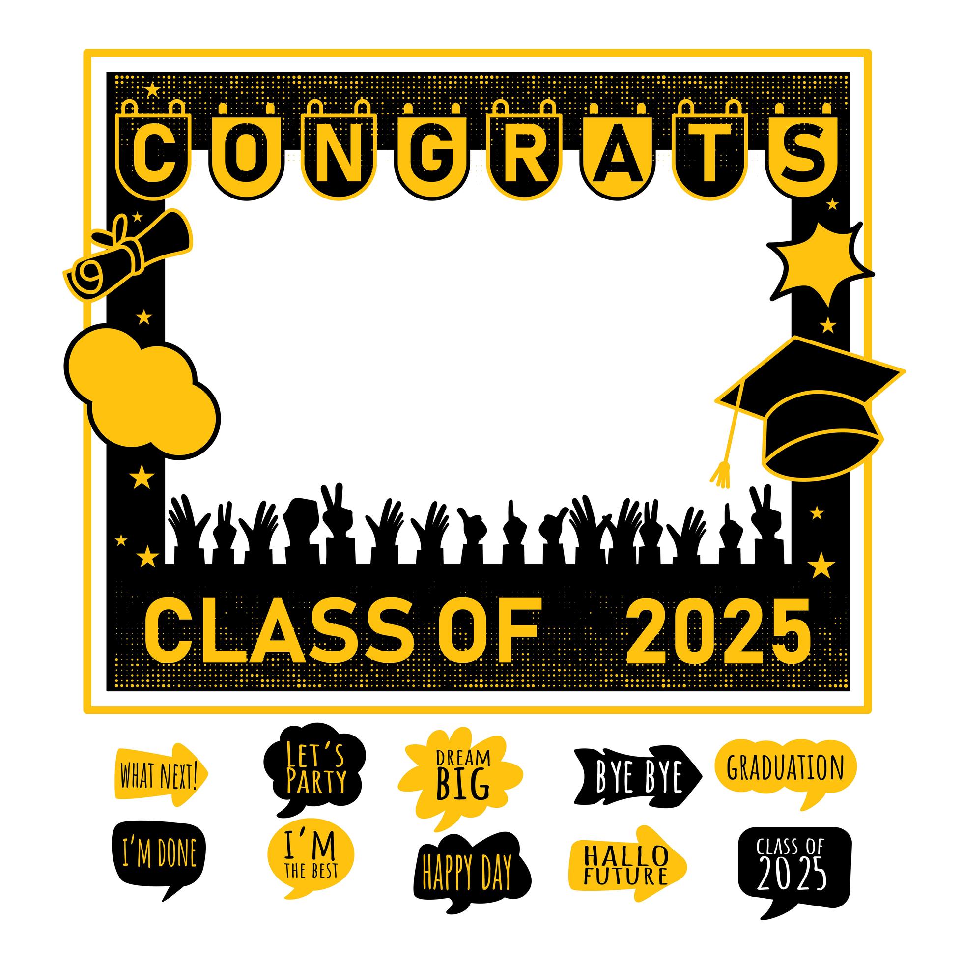 Graduation Photo Frame 2451628 Vector Art at Vecteezy