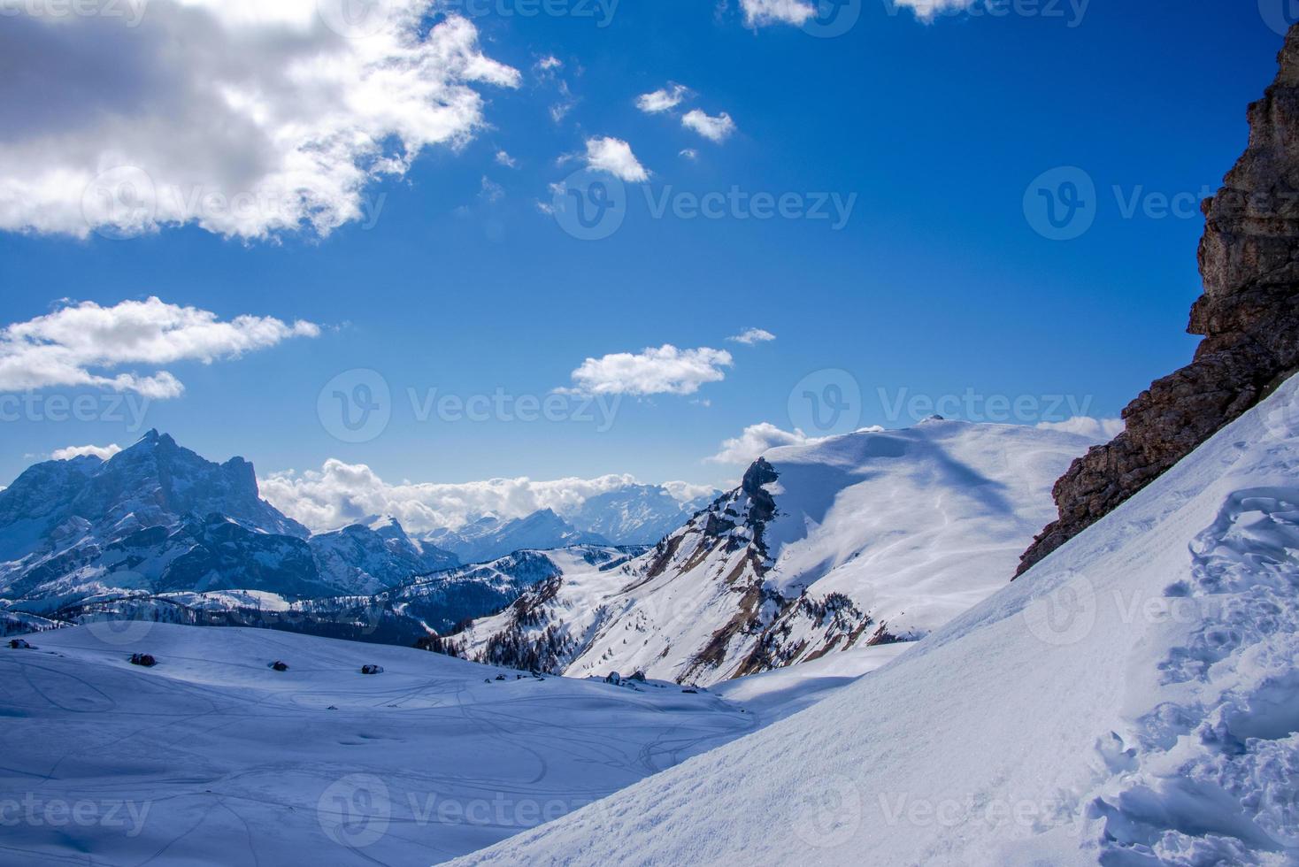 White valleys in the Dolomites photo