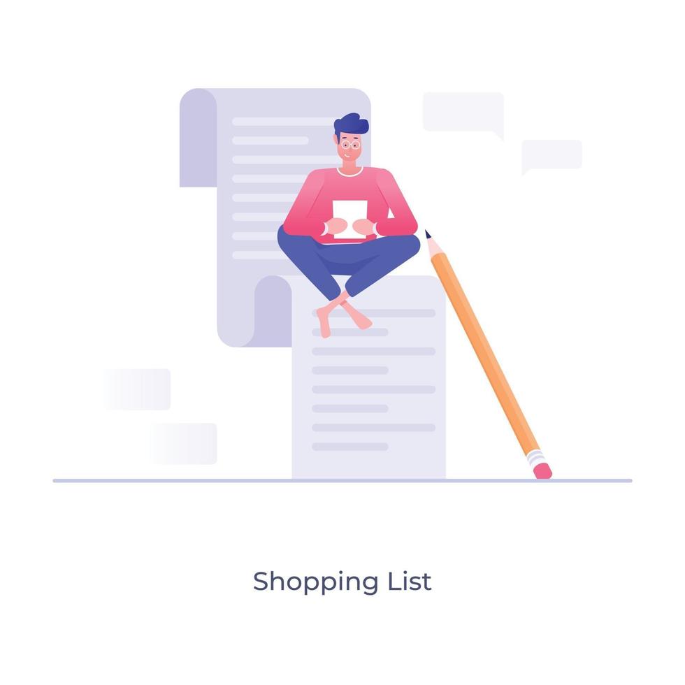Shopping List and Grocery vector