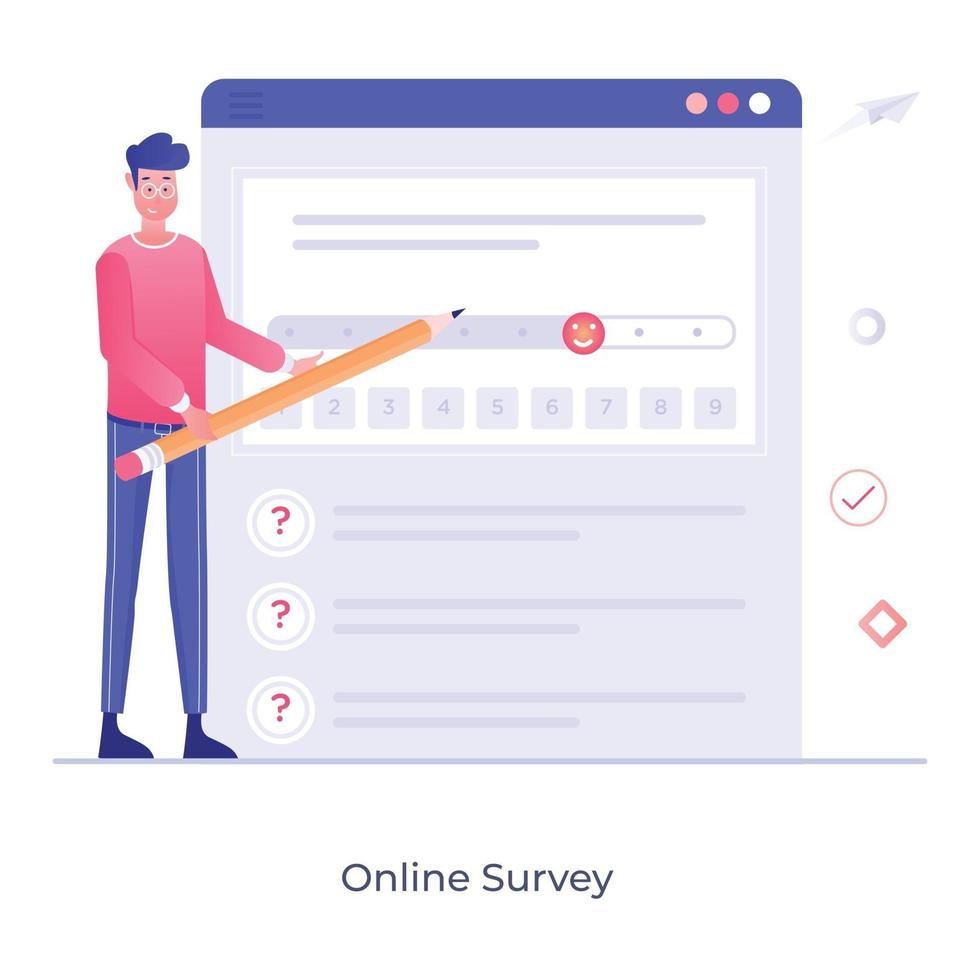 Online Survey and Analysis vector