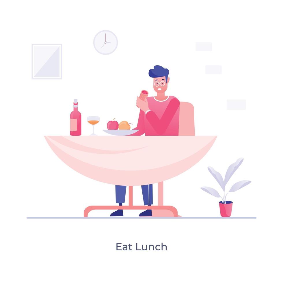 Eat Lunch and Restaurant vector