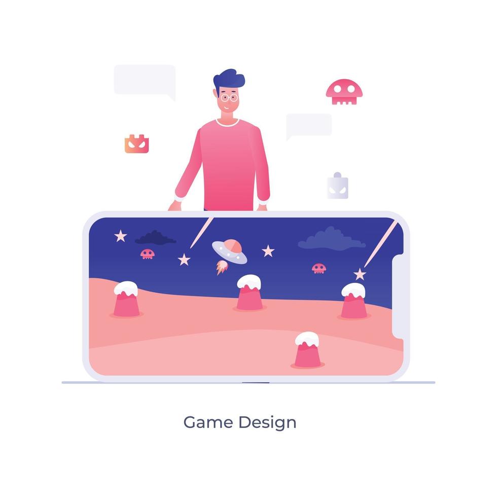 Game Design and  Video Game vector