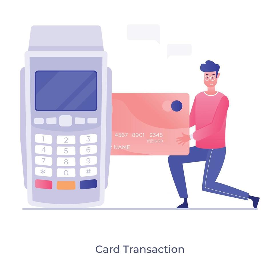 Card Transaction and  Pos machine vector