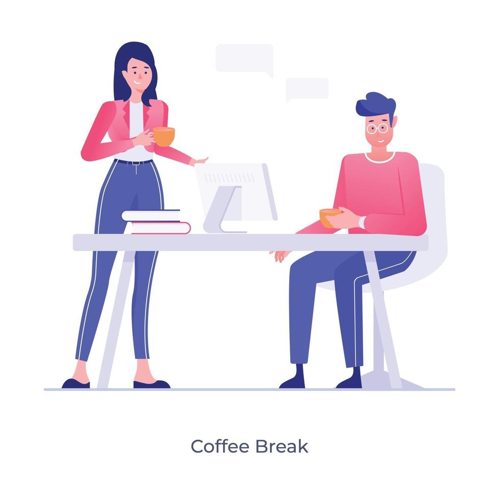 Coffee Break and Office vector